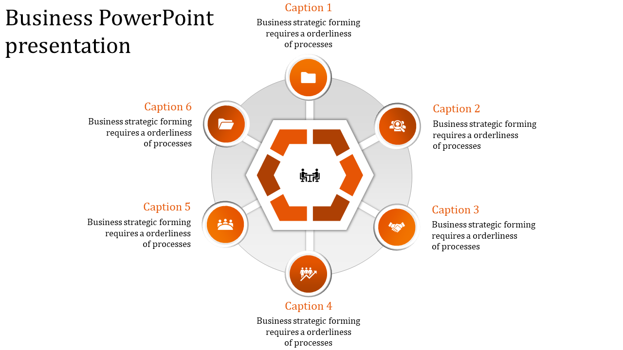 business powerpoint presentation-orange